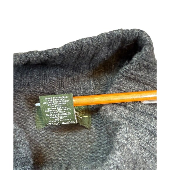 Y2K Eddie Bauer Mens Size Large Tall 1/4 Zip Pullover Aztec Geometric Sweater LT - Picture 3 of 6